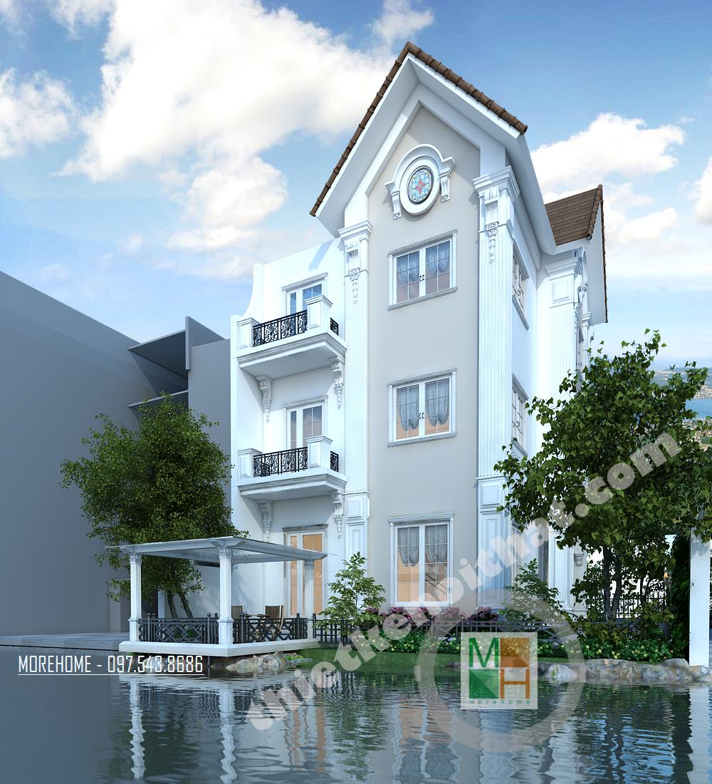Thiết kế kiến trúc biệt thự Vinhomes Riverside Sài Đồng - Nhà Anh Hải